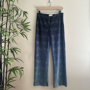 Cache Y2K Blue Ombré Iridescent Flared Pants